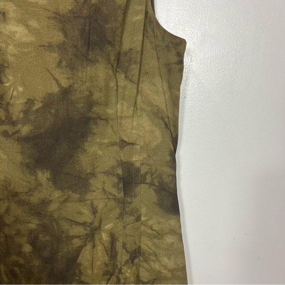 Michael Kors Collection Sheath Dress Size 10 Midi Length Sleeveless Olive Italy - Picture 6 of 12